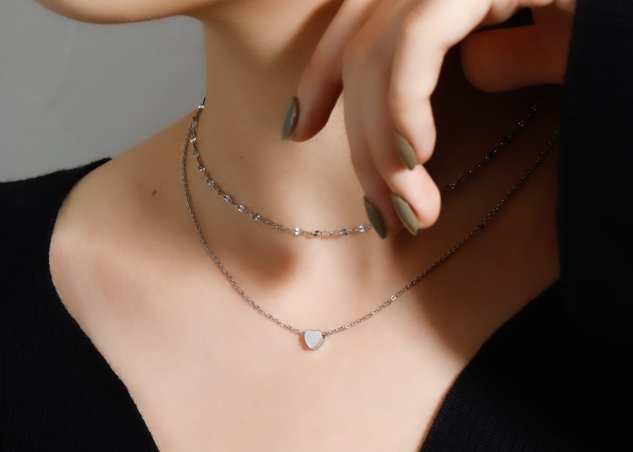 ダブルリングネックレス かわいい 高みえ 最高傑作 もう後悔しない