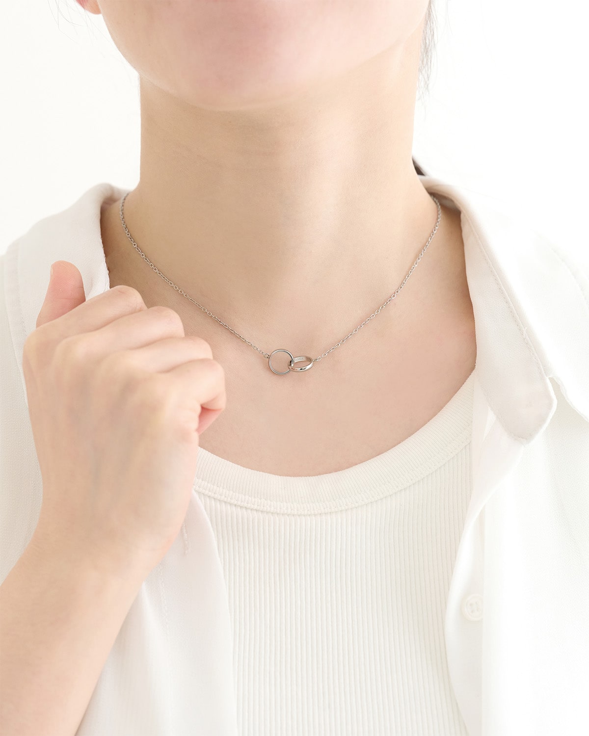 Lumine ring necklace ルミネリングネックレス シルバー レディース