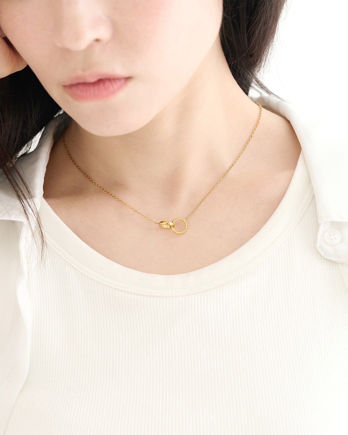 Lumine ring necklace ルミネリングネックレス レディース ゴールド