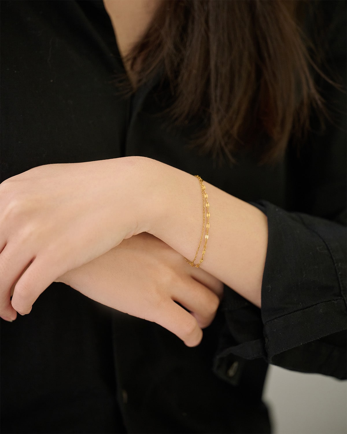 レイヤードブレスレットレディース