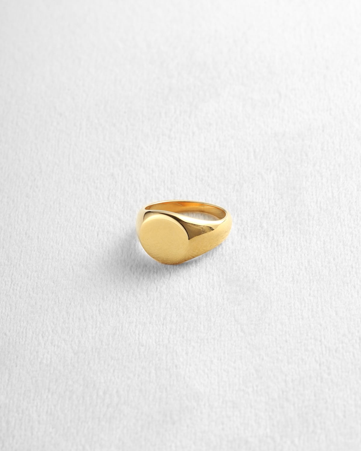 ラウンドシグネットリングゴールド