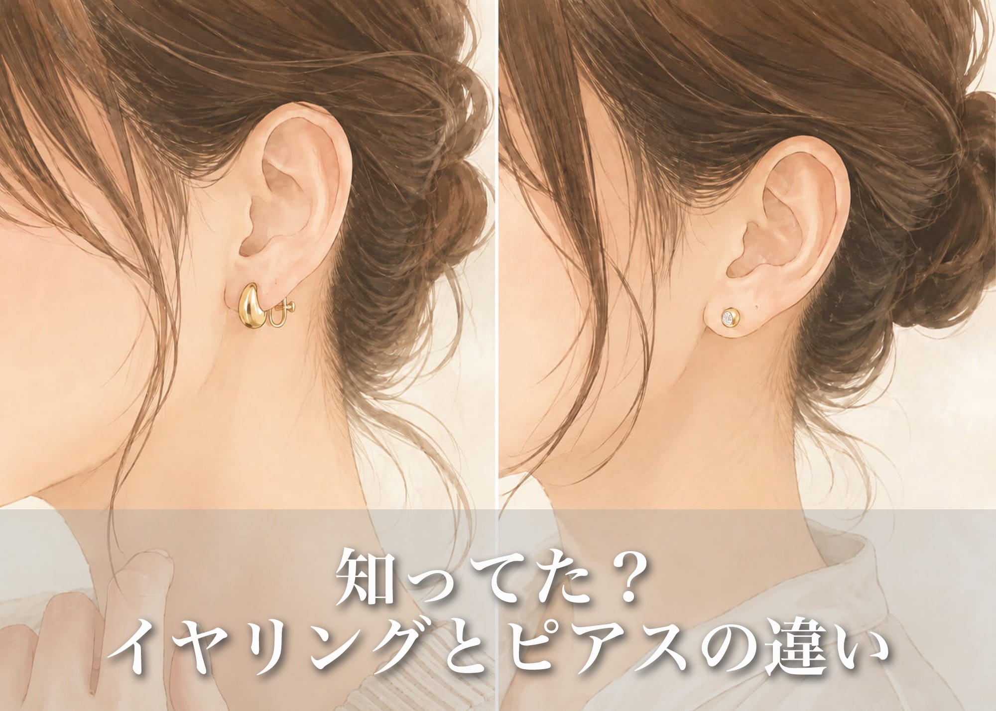 イヤリングとピアスの違いとは？特徴と選び方ガイド