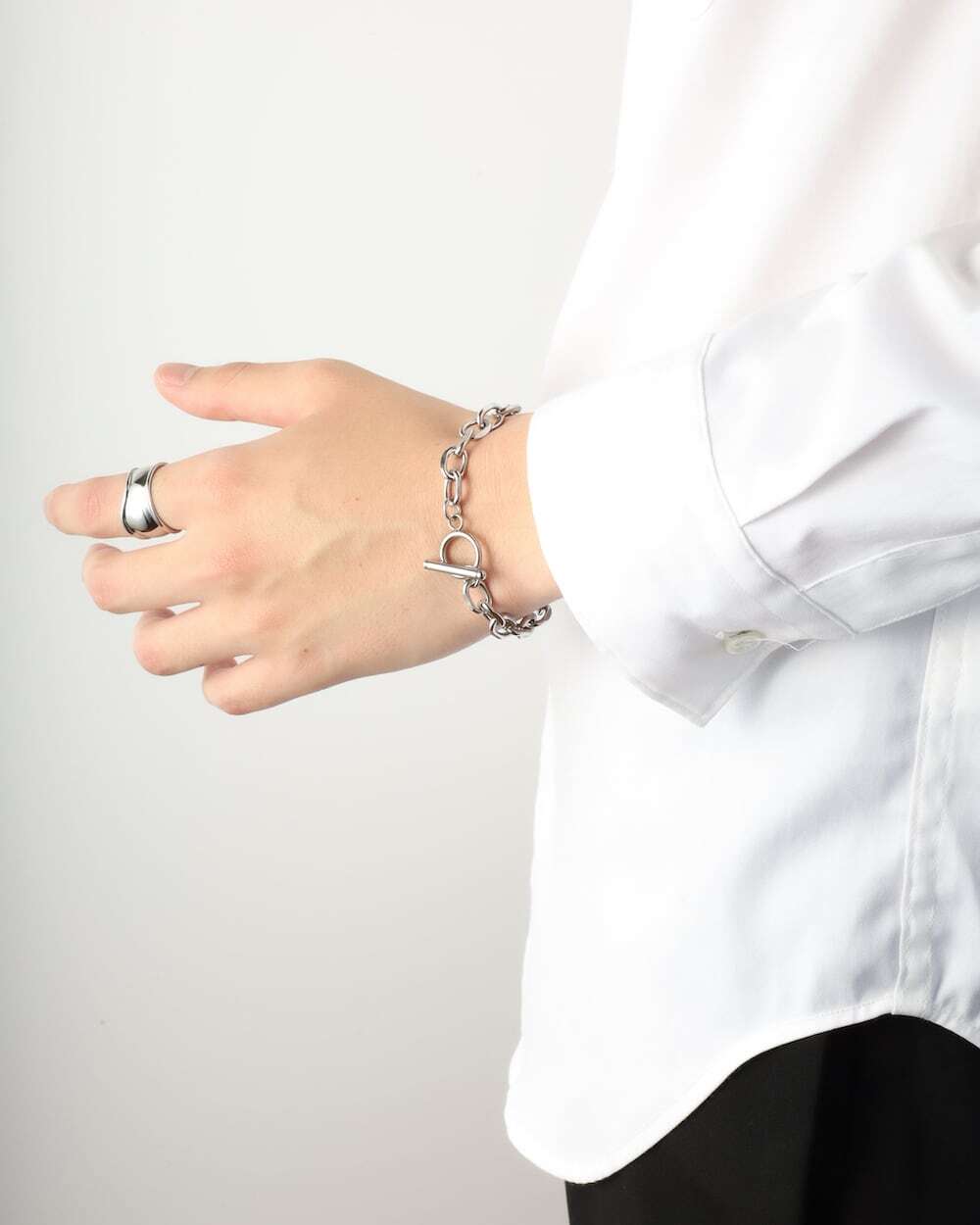 Cable chain bracele & Stone ring Set ブレスレット＆リング｜GLUCK（グルック）公式通販サイト