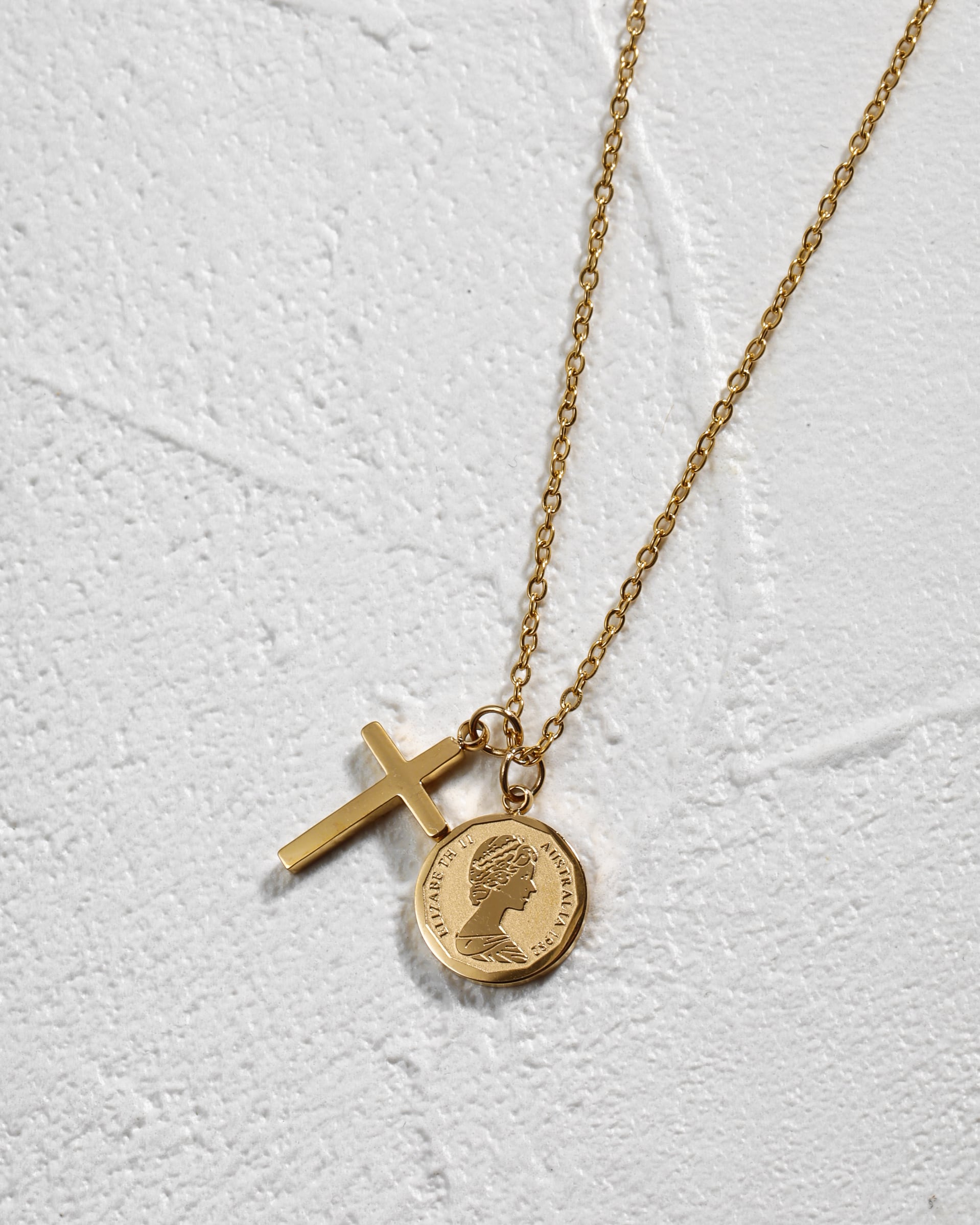 Coin & cross necklace コイン＆クロスネックレス｜GLUCK（グルック）公式通販サイト