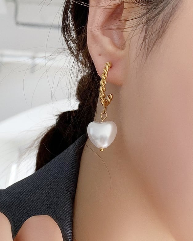 Heart pearl pierce パールピアス｜GLUCK（グルック）公式通販サイト