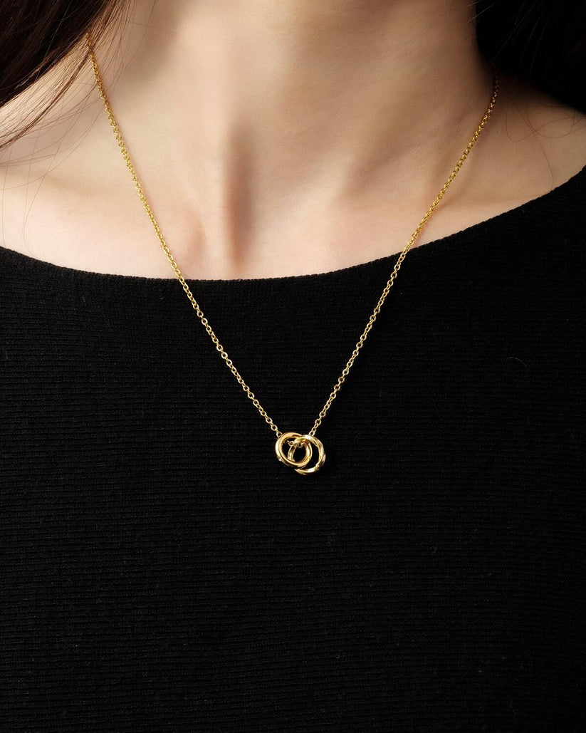 Double Circle Necklace