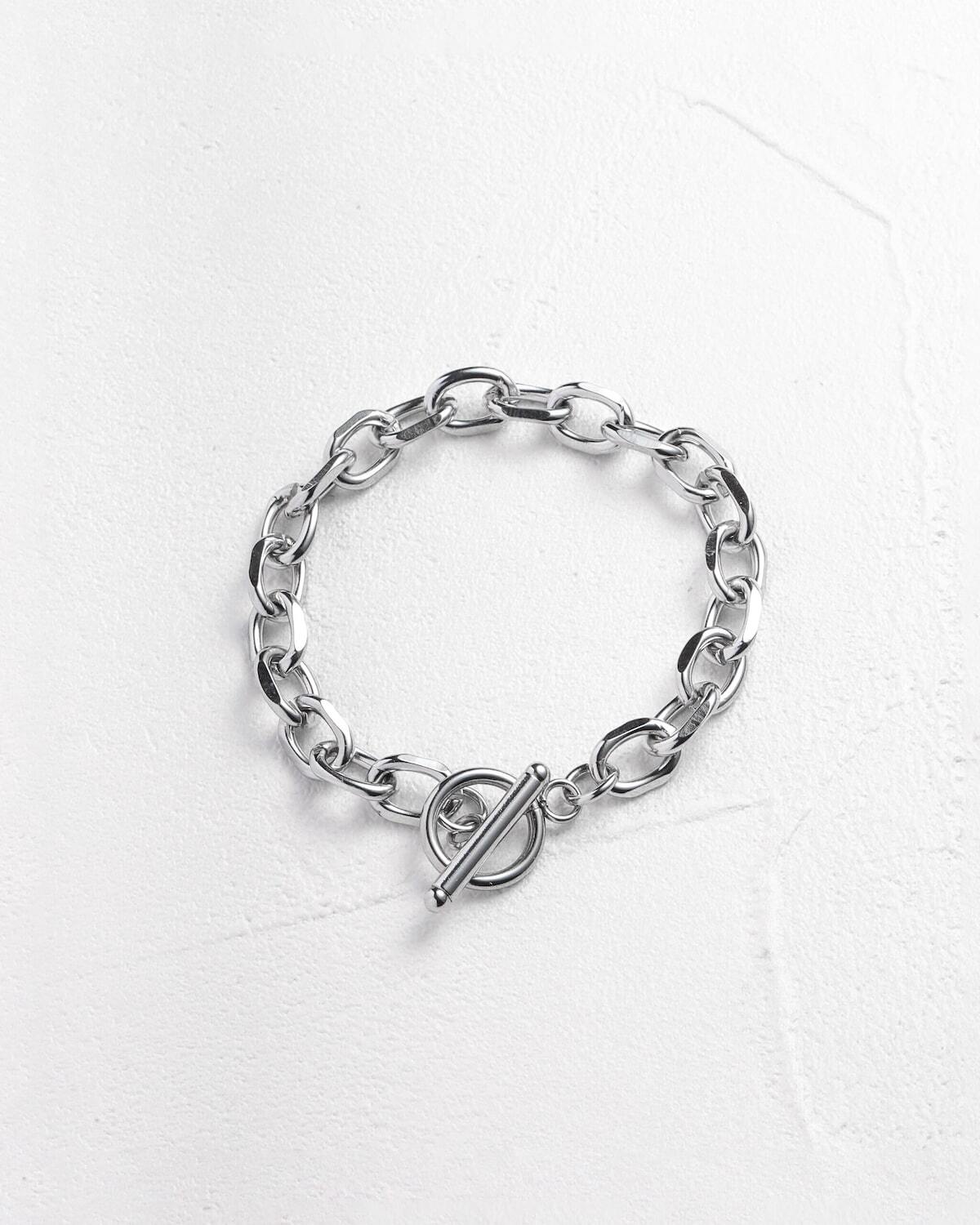 Cable chain bracelet シルバー チェーンブレスレット画像