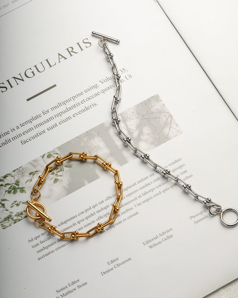 Hufeisen chain bracelet ゴールド シルバー