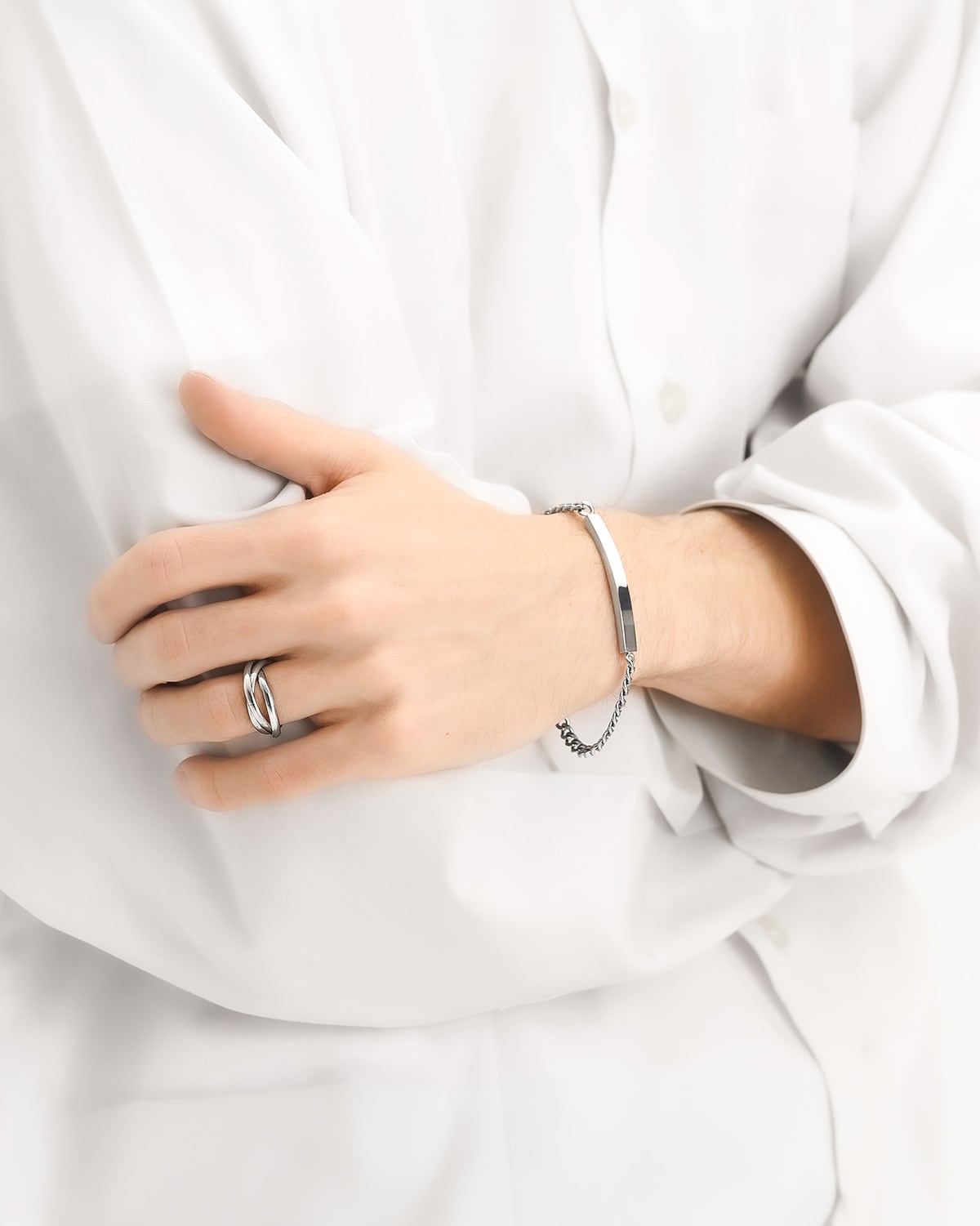 Plate Chain Bracelet メンズ プレートデザイン