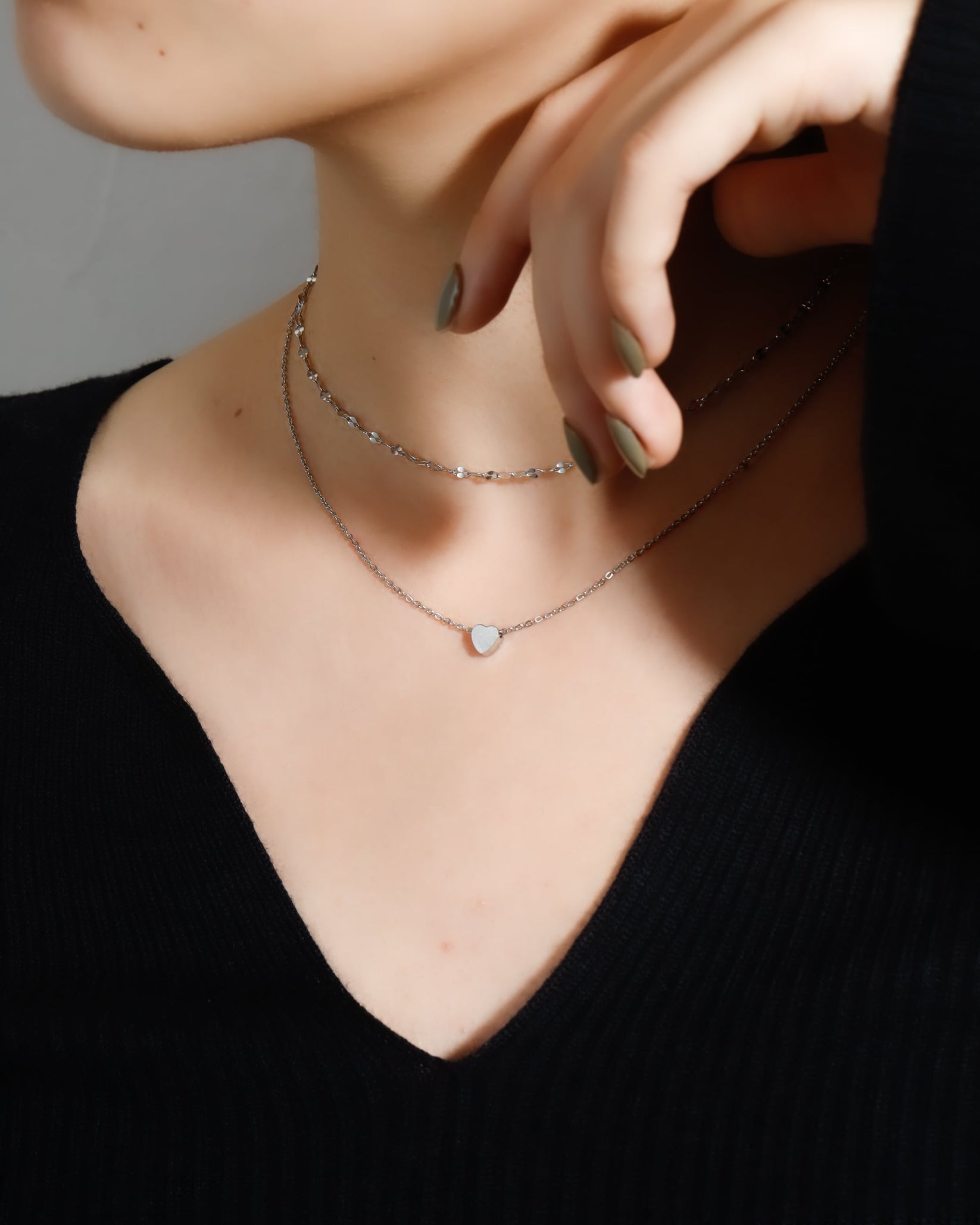 Mini heart necklace 小さなハートが可憐なデザインネックレス