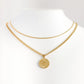 Sonne Coin necklace & Round snake necklace Set