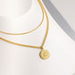 Sonne Coin necklace & Round snake necklace Set