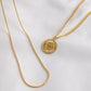 Sonne Coin necklace & Round snake necklace Set