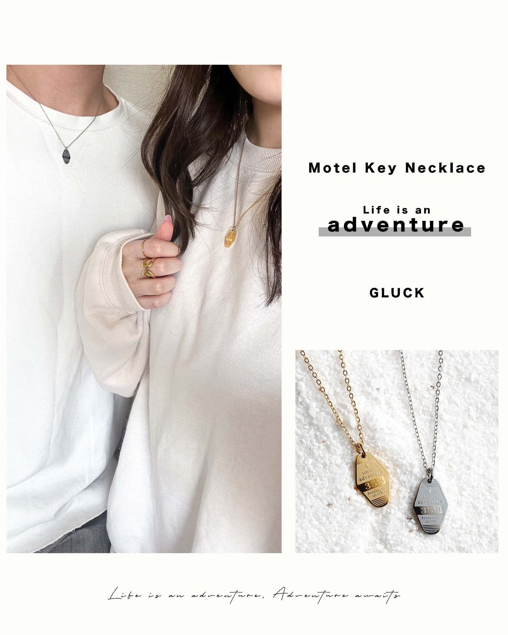 Motel key necklace モーテルキーをイメージした遊び心あるデザインネックレス
