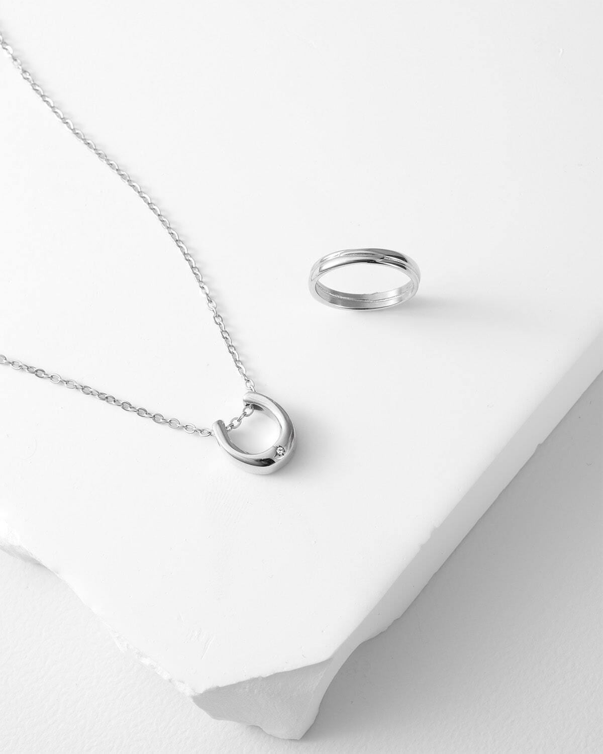 Horseshoe Necklace & Link ring set ホースシューネックレス&リング｜GLUCK（グルック）公式通販サイト