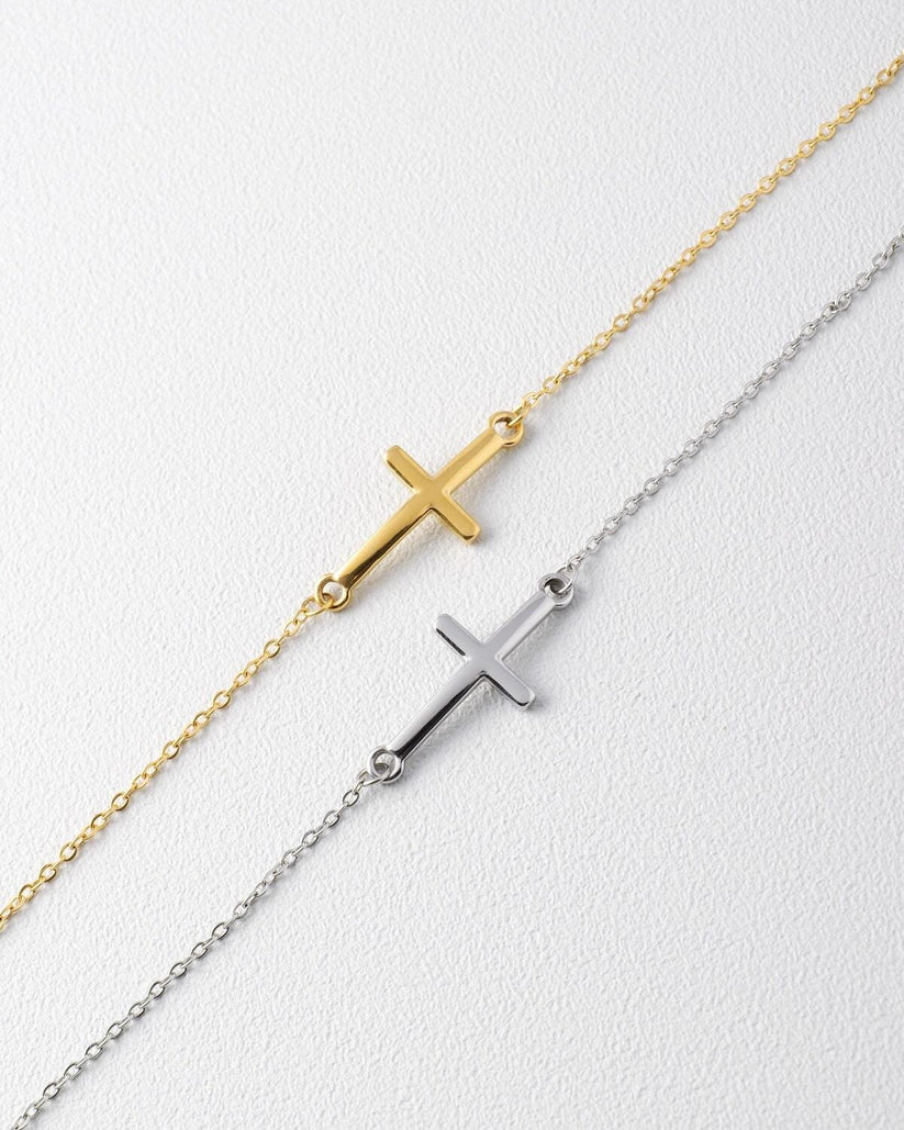 Cross Anklet, modern, subtle