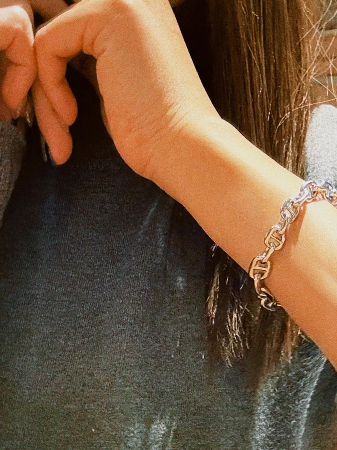 ブレスレット-Anchor Chain Bracelet-コーディネート2