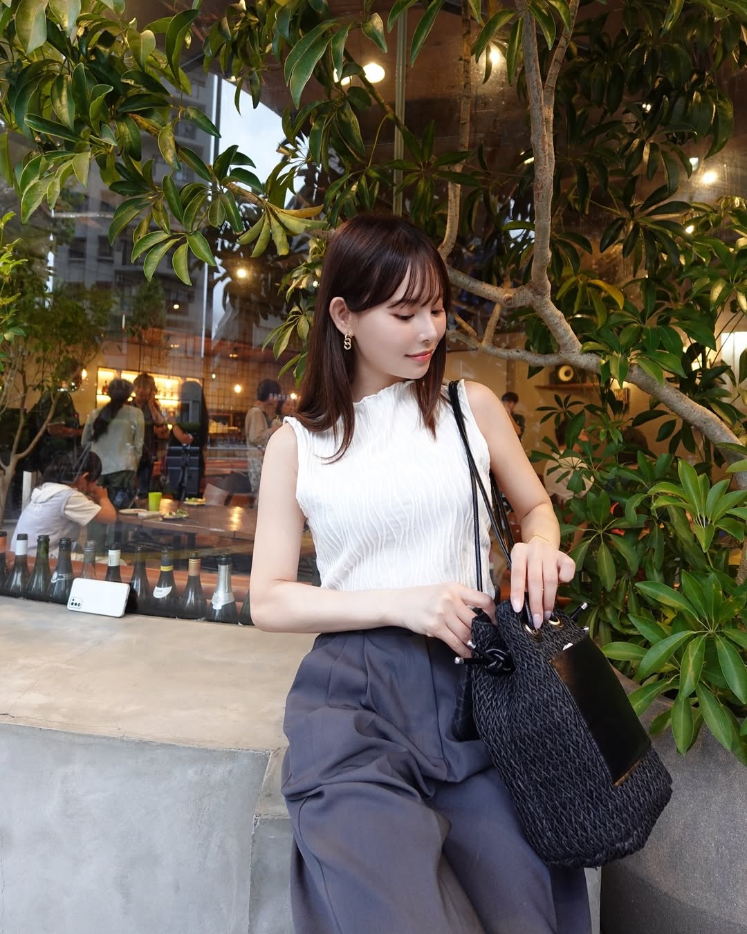 チェーンピアスゴールドコーデ1