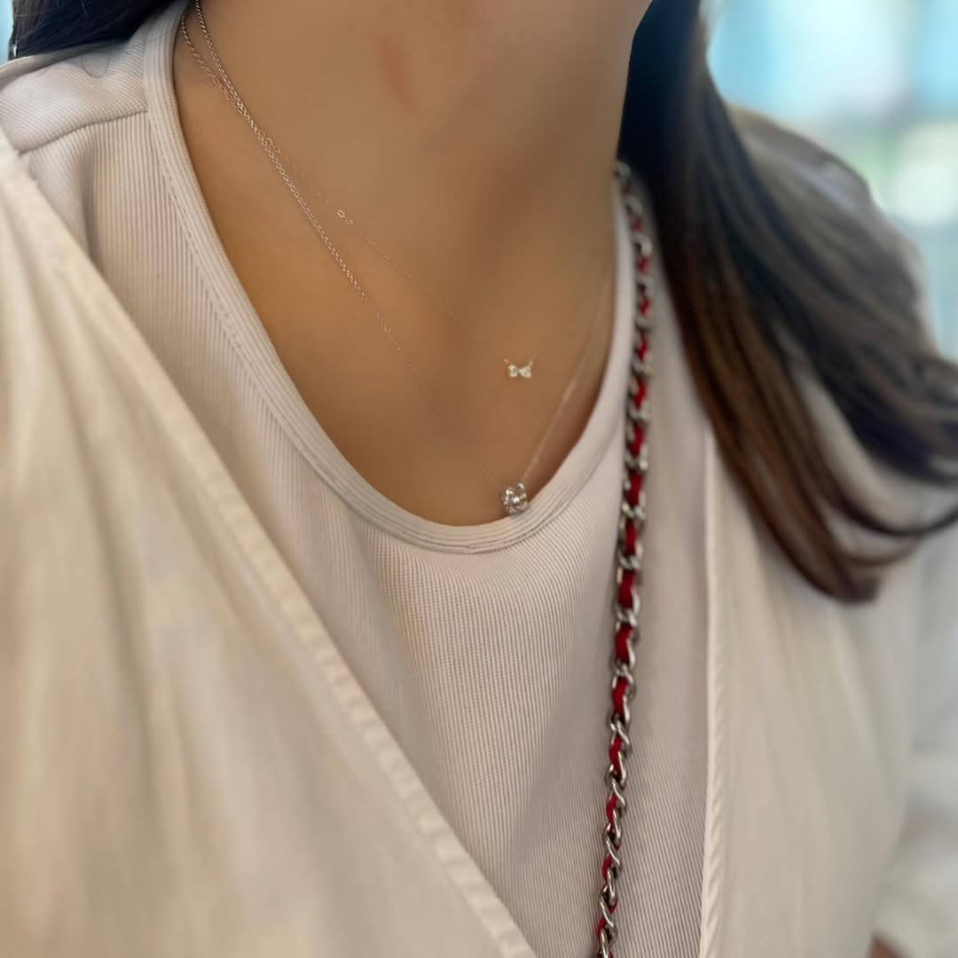 リボンネックレスS925コーデ2